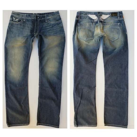 New Men ROBIN'S JEAN Straight Jeans -Hvy Stiching - Picture 2 of 8